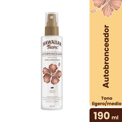 Autobronceador Hawaiian Tropic Sunless Water Tono Ligero Medio 190 mL