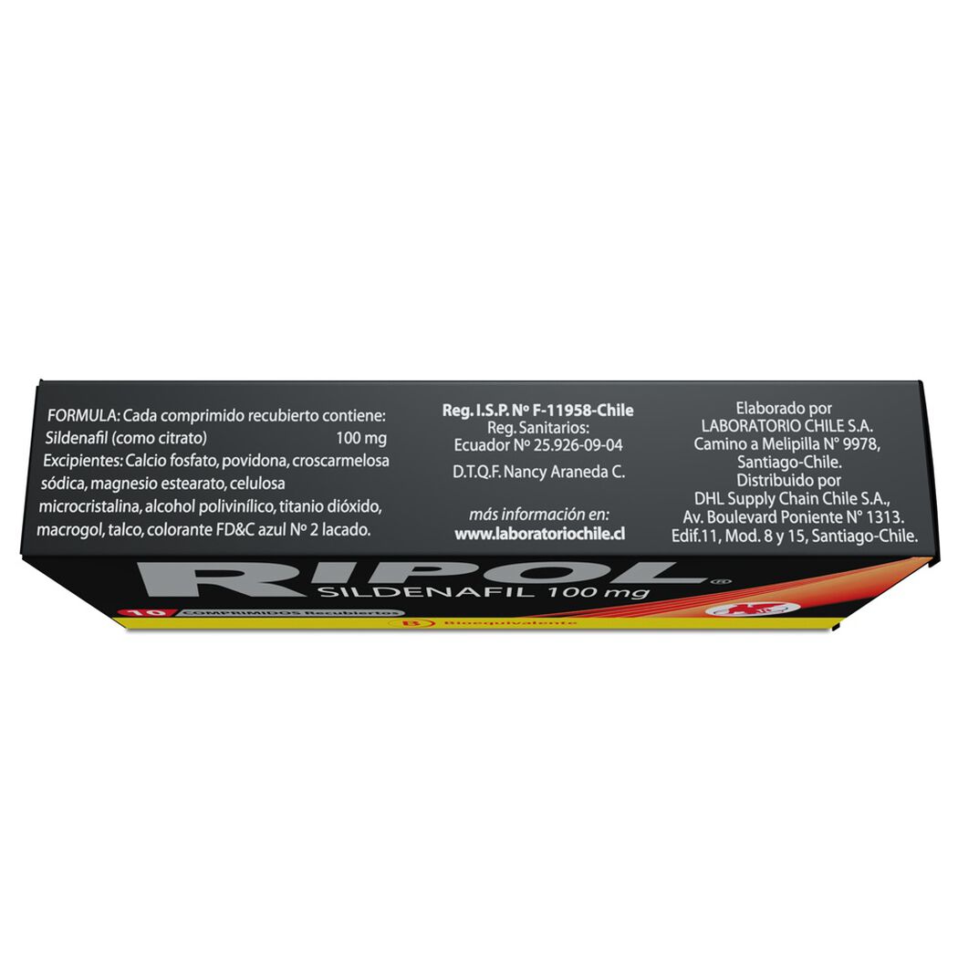 Ripol Sildenafil 100 mg x 10 comprimidos recubiertos, , large image number 1