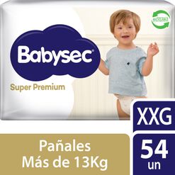 Pañal babysec super premium xxg 54 Unidades
