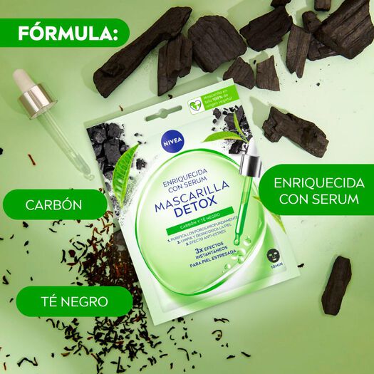 Mascarilla en Tela Nivea Urban Skin Shot Detox 10 Minutos, , large image number 4
