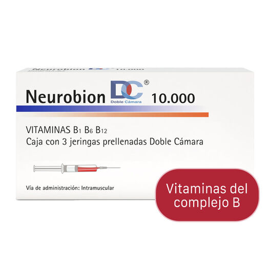 Neurobion DC 10000 x 3 Jeringas Prellenadas Doble Camara, , large image number 0