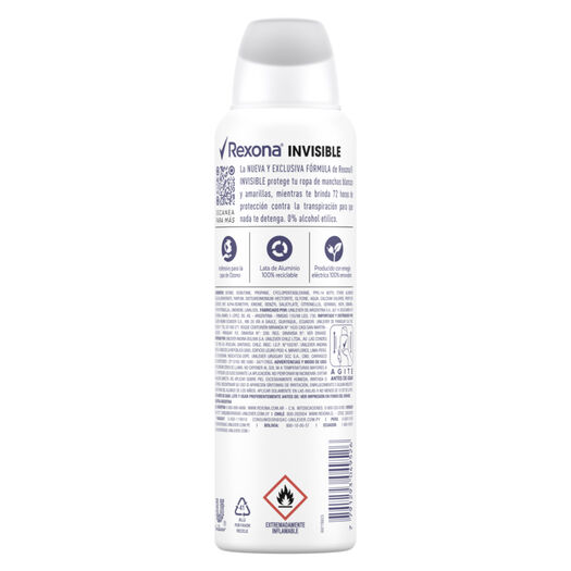 Rexona Women Desodorante Aerosol Invisible 150ml, , large image number 2