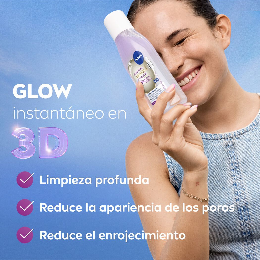 Agua Micelar Nivea Luminous630 Skin Glow 400ml, , large image number 3