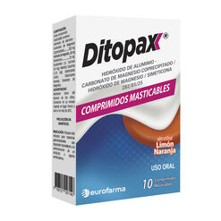 Anti&aacute;cido Ditopax  10 Comprimidos Masticables Sabor Lim&oacute;n Naranja