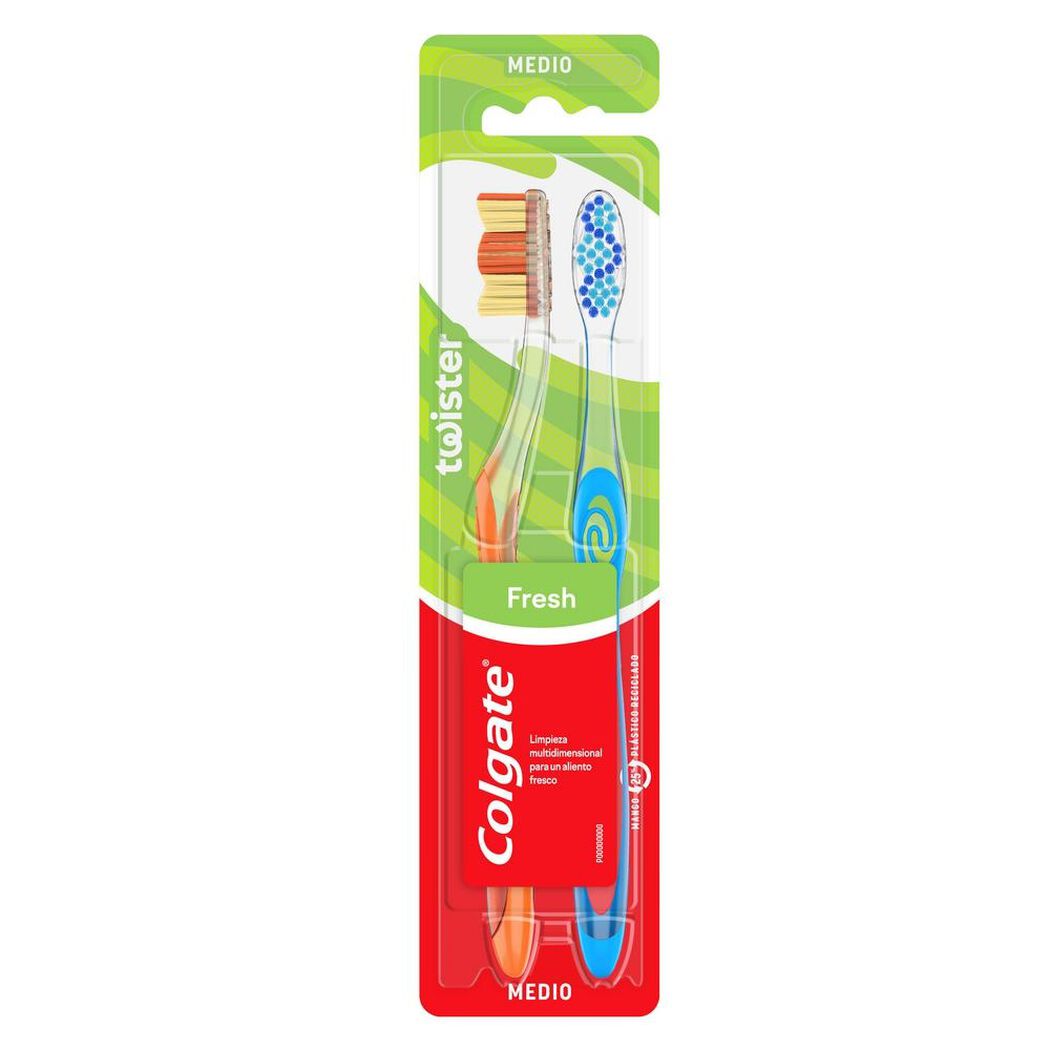 Cepillo de Dientes Colgate Twister Medio 2 un, , large image number 1