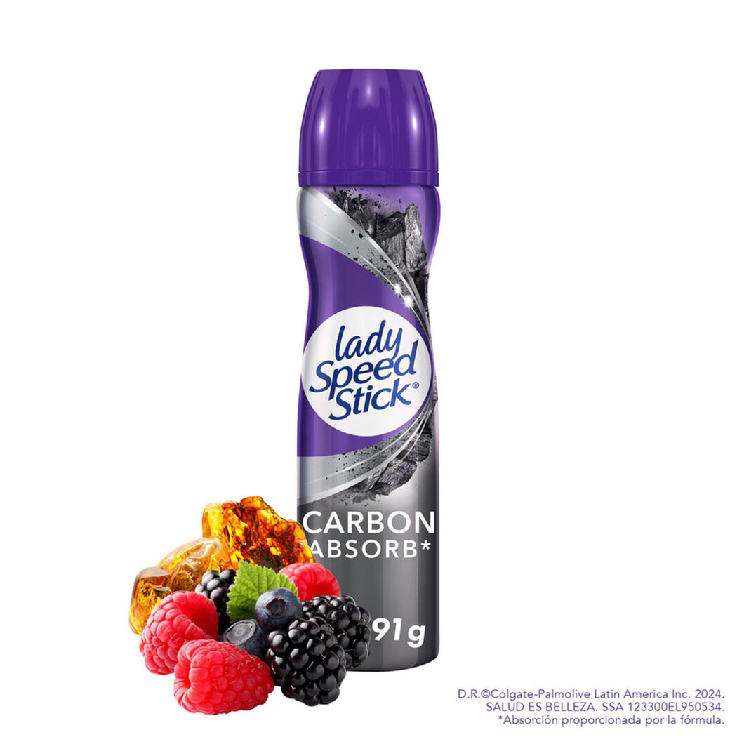 Desodorante en Spray Lady Speed Stick Carbon Absorb 91 g, , large image number 2