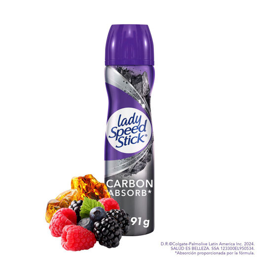 Desodorante en Spray Lady Speed Stick Carbon Absorb 91 g, , large image number 2