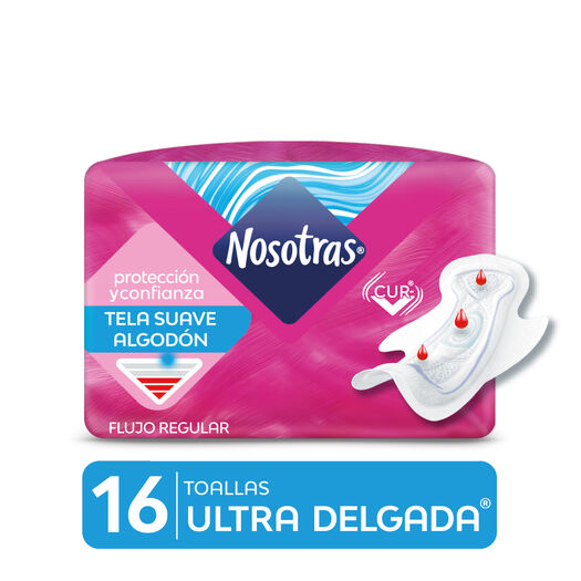 Nosotras Toalla Higiénica Ultra Invisible Tela Suave Ajuste Seguro x 16 Unidades, , large image number 0