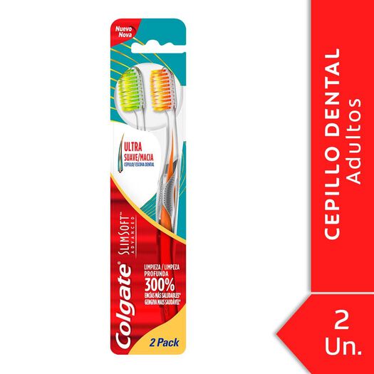 Colgate Cepillo Dental Slim Soft Advance x 2 Unidades, , large image number 0