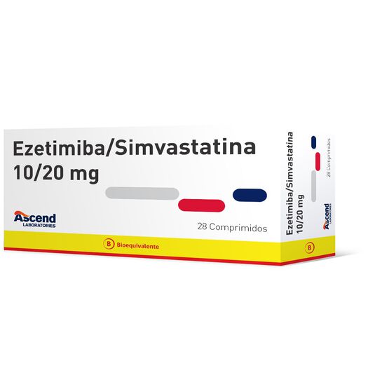 Ezetimiba-Simvastatina 10 mg/20 mg x 28 Comprimidos ASCEND, , large image number 0