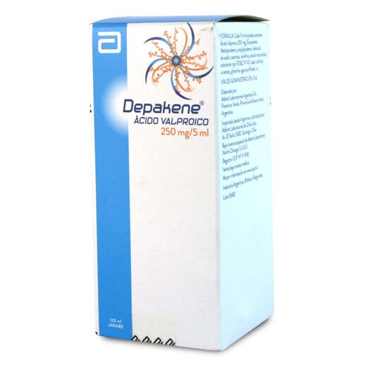 Depakene 250 mg/5 mL x 120 mL Jarabe, , large image number 0