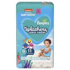 Pañales Pampers Splashers M/G 11 un