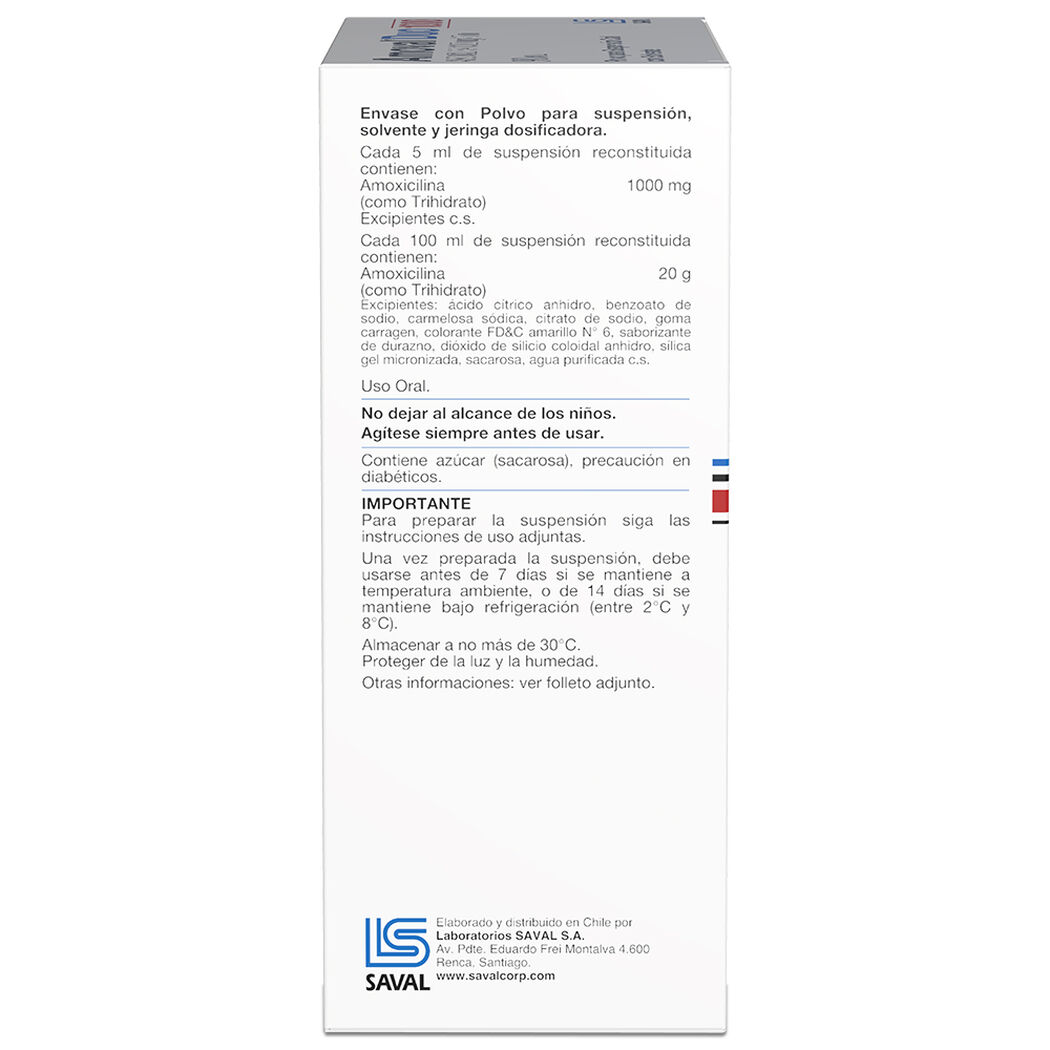 Amoval Duo 1000 mg/5 mL x 90 mL Polvo Para Suspensión Oral Con Solvente, , large image number 1