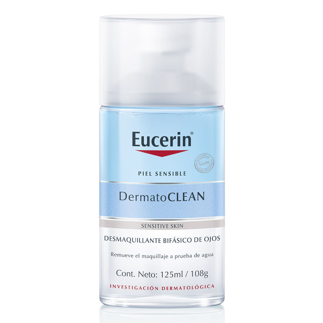 EUCERIN Desmaquillante Bifásico Ojos Dermatoclean 125 mL, , large image number 0