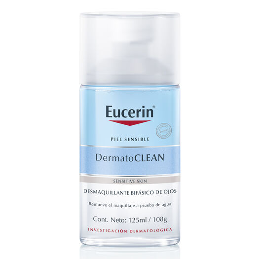 EUCERIN DERMATOCLEAN DESMAQUILLANTE BIFÁSICO DE OJOS 125ML, , large image number 0