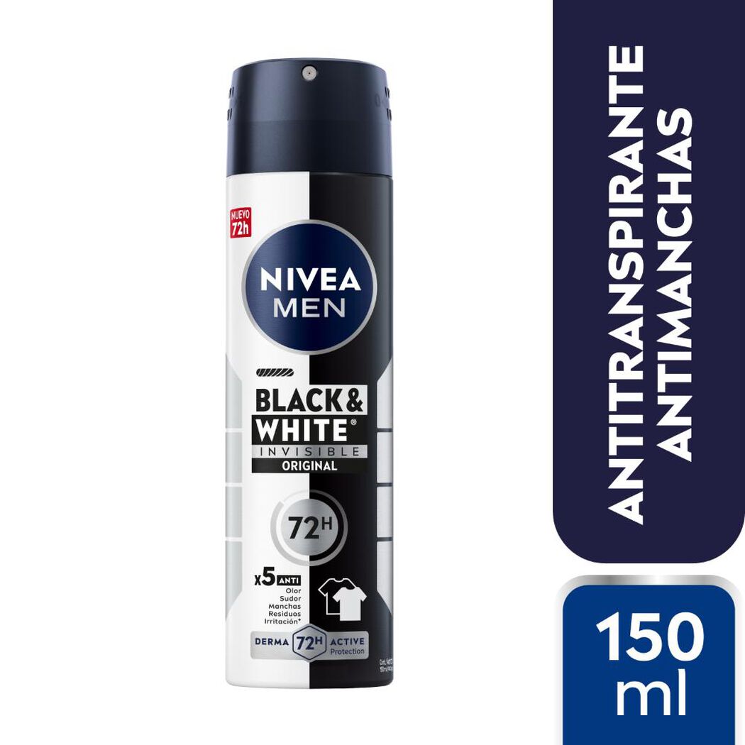 Desosdorante Nivea Men Spray Black & White Invisible Original 4 un, , large image number 0
