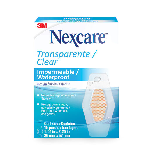 Parche Impermeable Transparente, 15 un. Tamaño único. Nexcare, , large image number 1