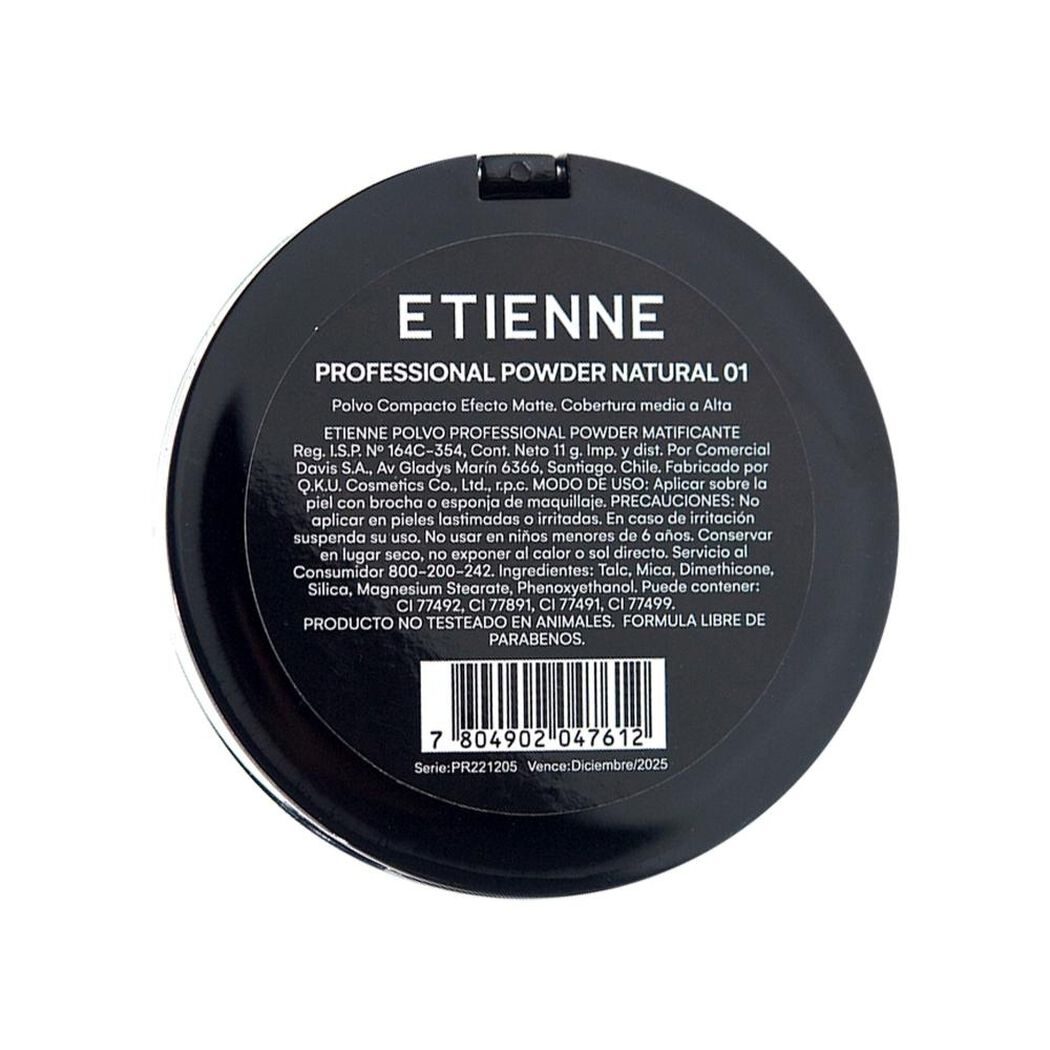 Polvo Compacto Etienne Professional N01 Piel Natural, , large image number 3