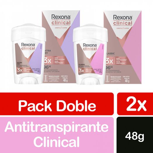 Pack Desodorante 2X Rexona Clinical Women, , large image number 0