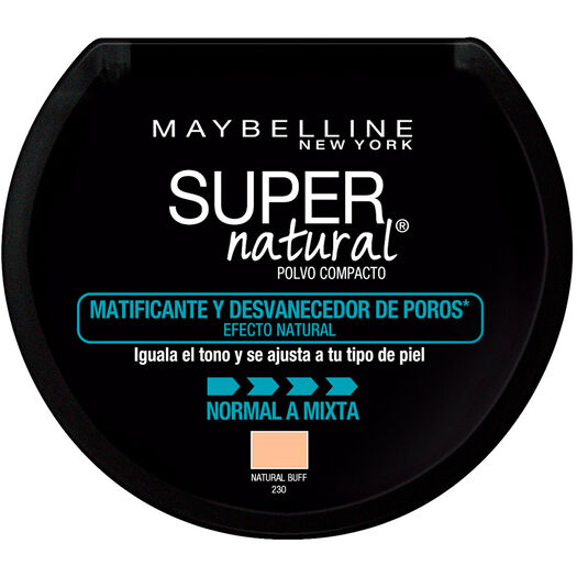 Maybelline Polvo Compacto Super Natural Matificante 230 Natural Buff x 12 g, , large image number 0