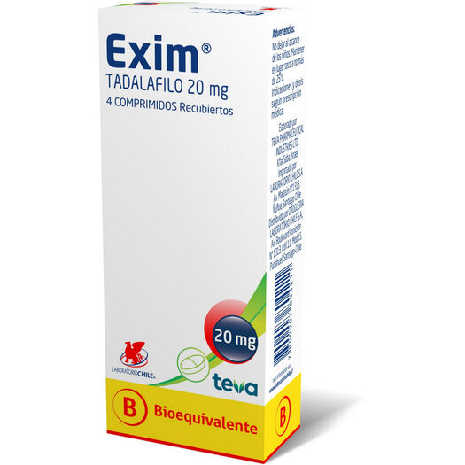 Exim 20 mg x 4 Comprimidos Recubiertos, , large image number 0