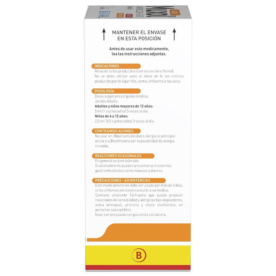 MUXOL JARABE ADULTO Ambroxol Clorhidrato 600 mg 100 ml, , large image number 3