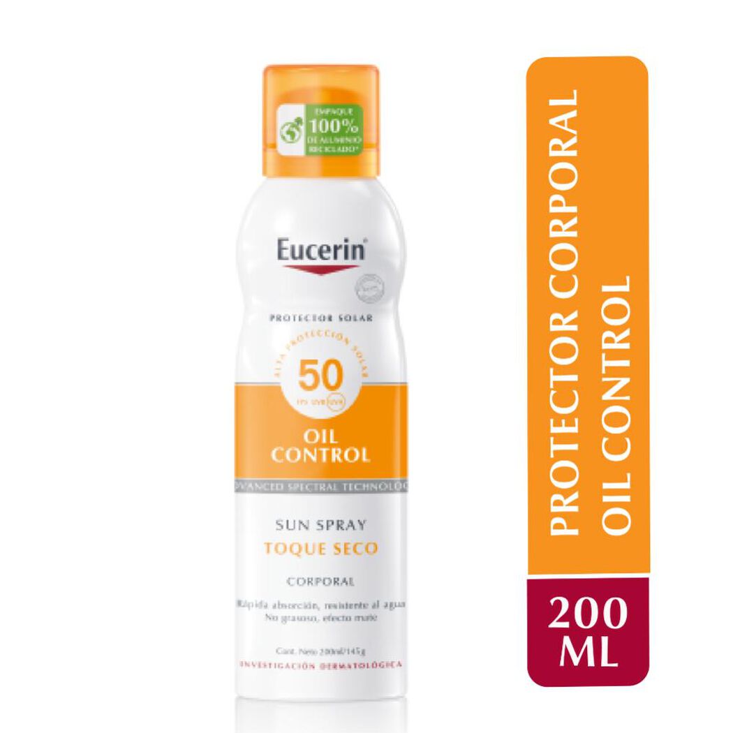 Protector Solar Eucerin Spray Toque Seco Fps50+ 200 mL, , large image number 0