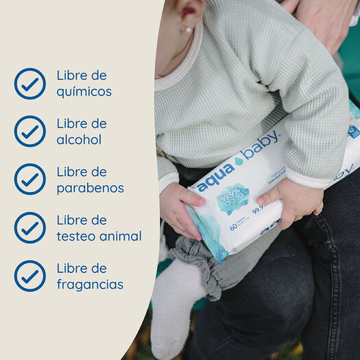 Caja 12 Toallitas Húmedas Aqua Baby 60un, , large image number 2