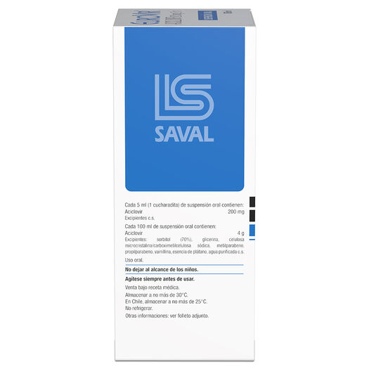 Eurovir 200 mg/5 mL x 100 mL Suspensión Oral, , large image number 1