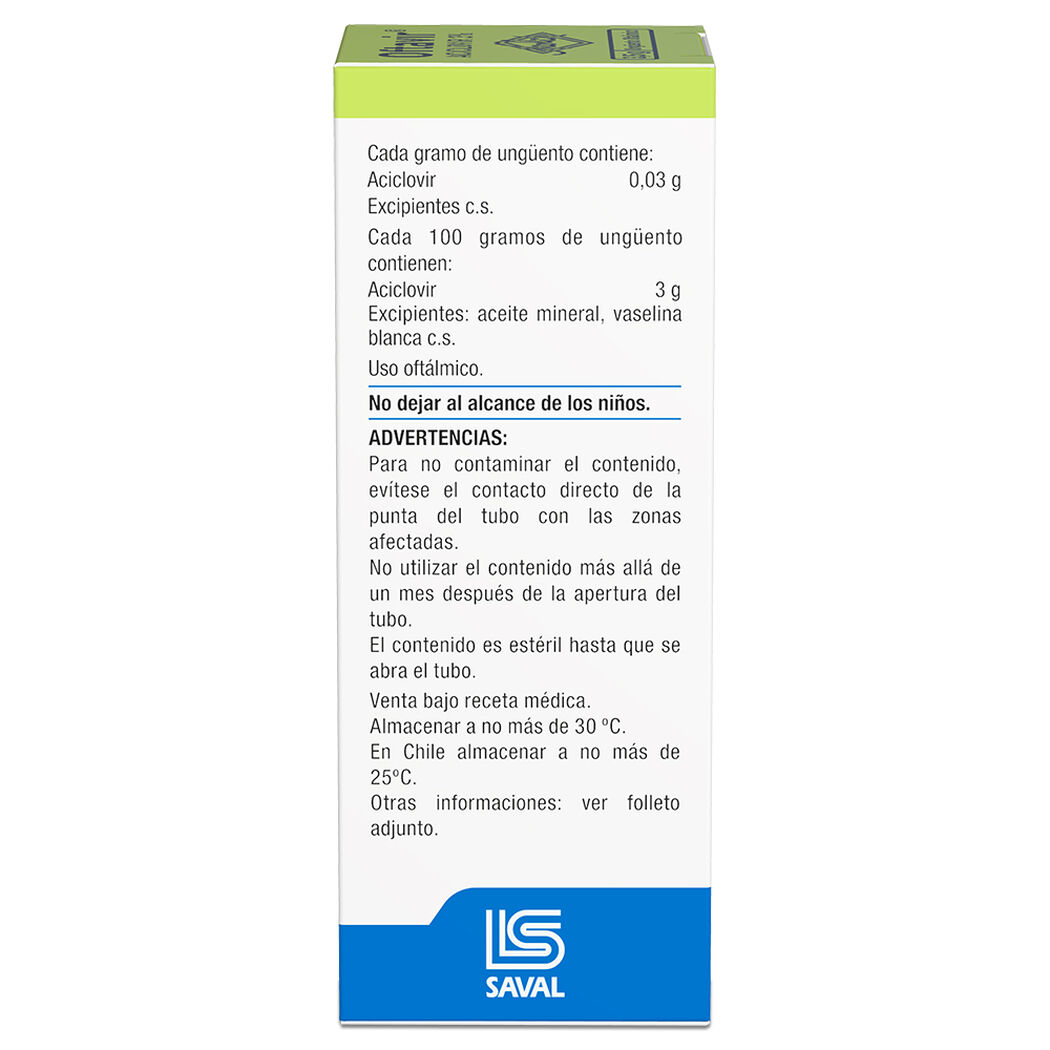 Oftavir 3 % x 3,5 g Unguento Oftalmico , , large image number 1