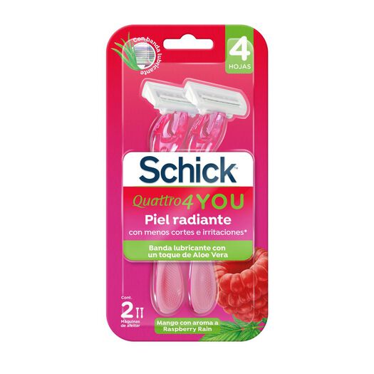 Máquina de Afeitar Schick Quattro 4 You Woman Raspberry 2 un, , large image number 0