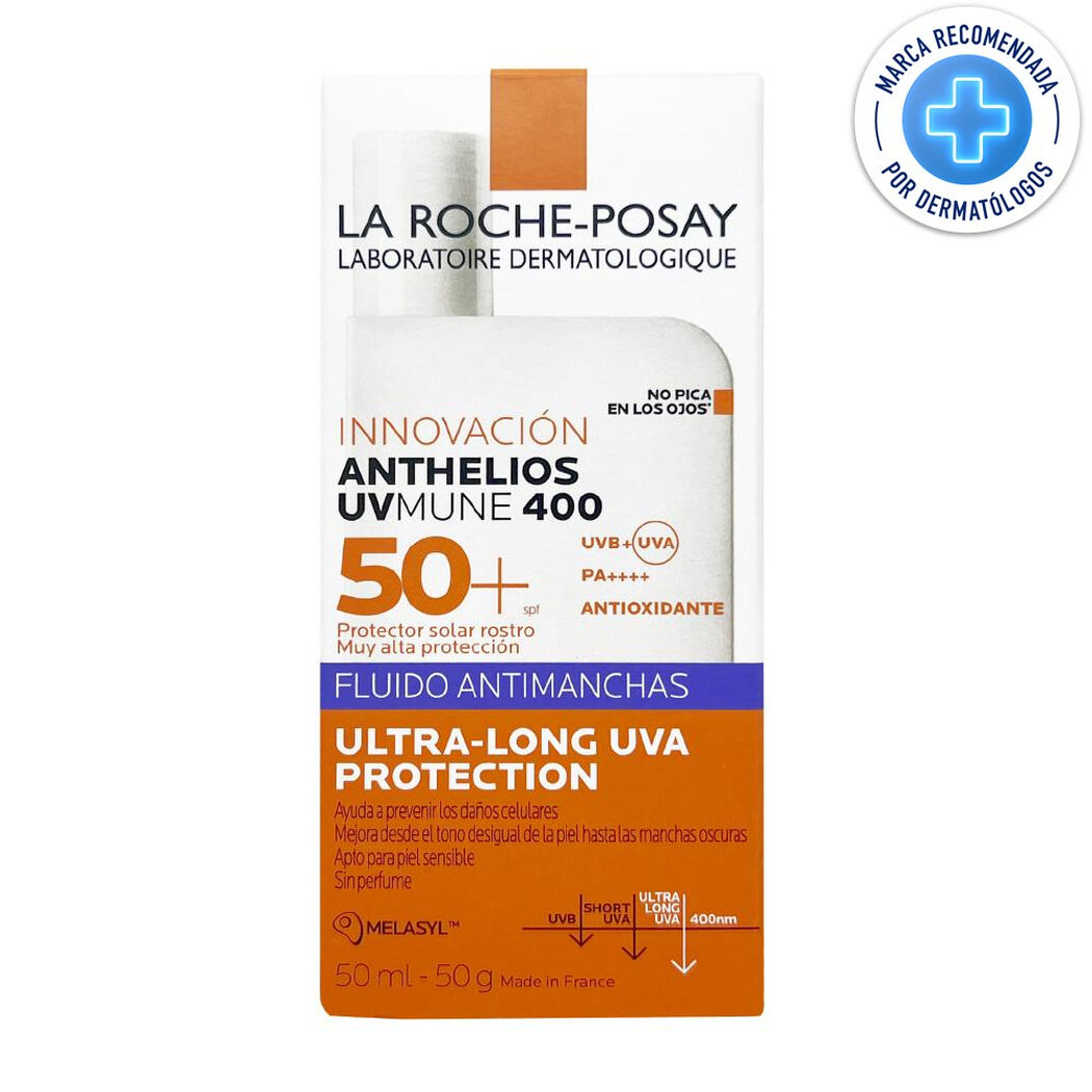 Protector Solar Anthelios Uv M une 400 Antimanchas Spf 50+50 mL, , large image number 0
