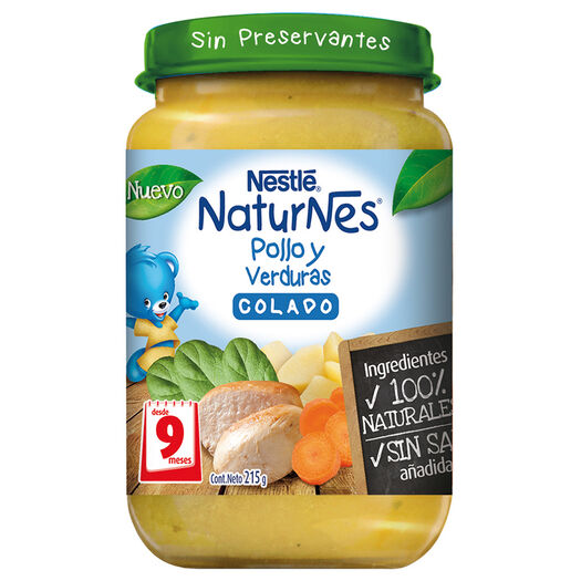 Colado Naturnes Pollo y Verduras 215g , , large image number 0