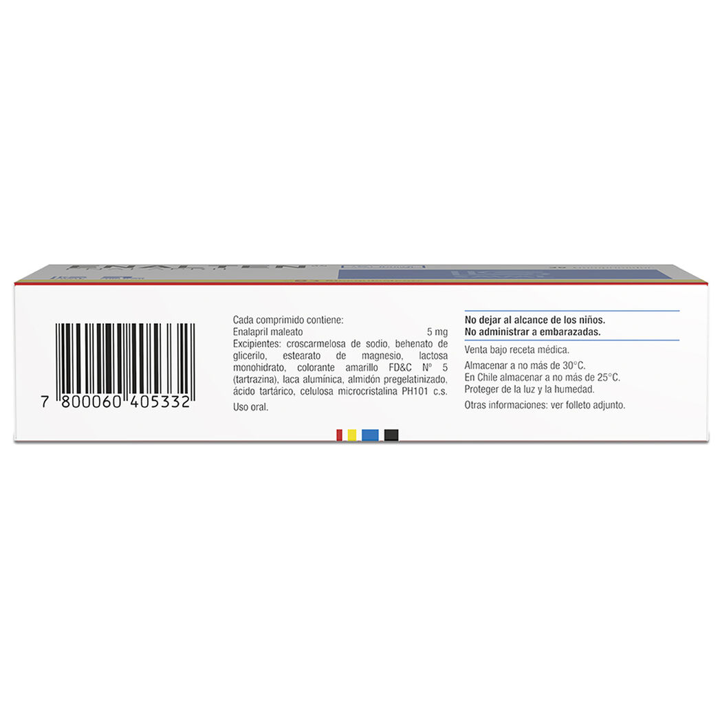 ENALTEN Enalapril maleato 5 mg 30 comprimidos, , large image number 1