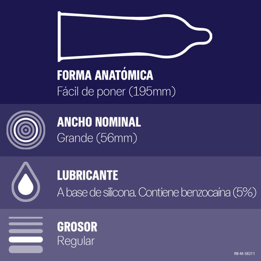Durex Condones Placer Prolongado 3 unidades, , large image number 2
