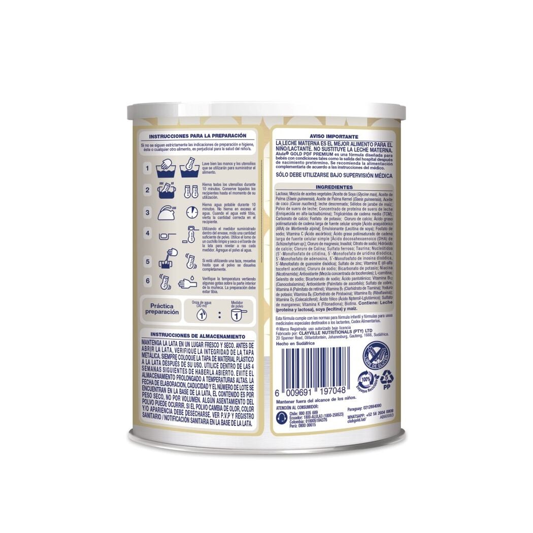 F&oacute;rmula Infantil Alula Gold Prematuros 400g, , large image number 1