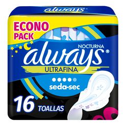 Toalla Higiénica Always Ultrafina Nocturna Seca 16 un