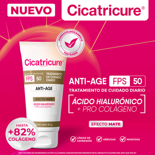 Cicatricure Crema Anti-Age FPS 50 Efecto Mate 40 G, , large image number 4