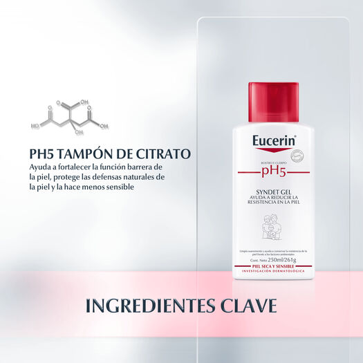 JABÓN SYNDET GEL EUCERIN pH5 250 ML, , large image number 3