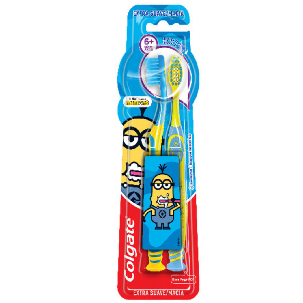 Cepillo de Dientes Colgate Minions 6+ Meses Extra Suave 2 un, , large image number 1