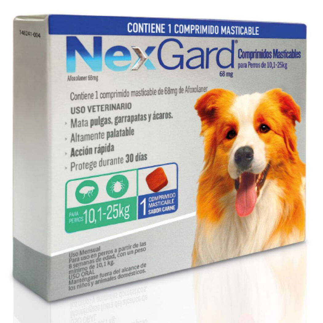 Nexgard 68 mg 10-25 kg 1 Comprimido, , large image number 0