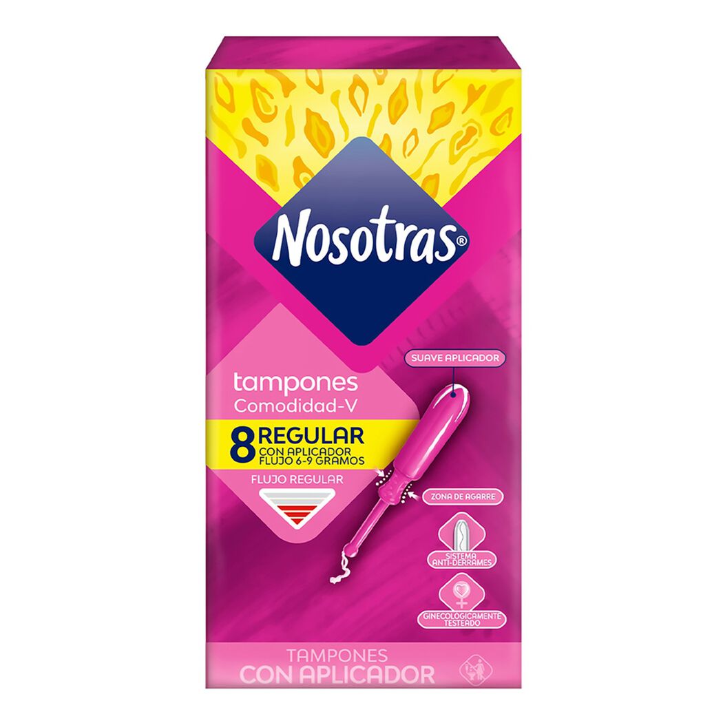 Nosotras Tampon Regular Con Aplicador x 8 Unidades, , large image number 1