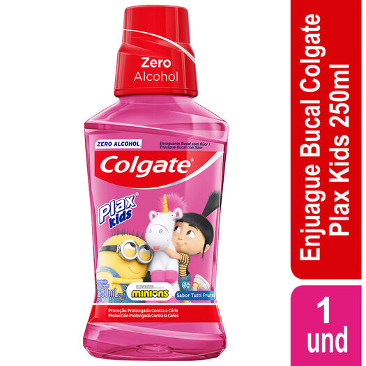 Enjuague Bucal Colgate Plax Kids Minions 250 ML, , large image number 0