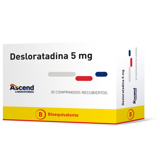 Desloratadina 5 mg x 30 Comprimidos Recubiertos ASCEND, , large image number 0