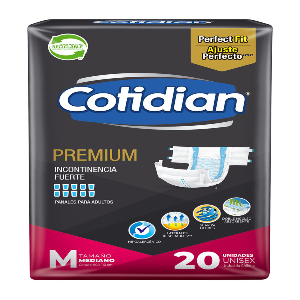 Pañal Premium Cotidian Adulto M 20 Un, , large image number 1