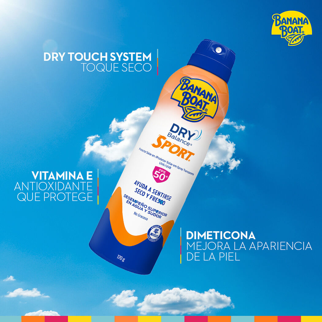Protector Solar Banana Boat Dry Balance Sport FPS 50+ 170 ml, , large image number 1