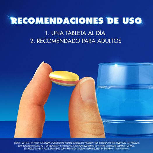 Bion3 Defensas Suplemento con Vitaminas 60 Comprimidos, , large image number 2