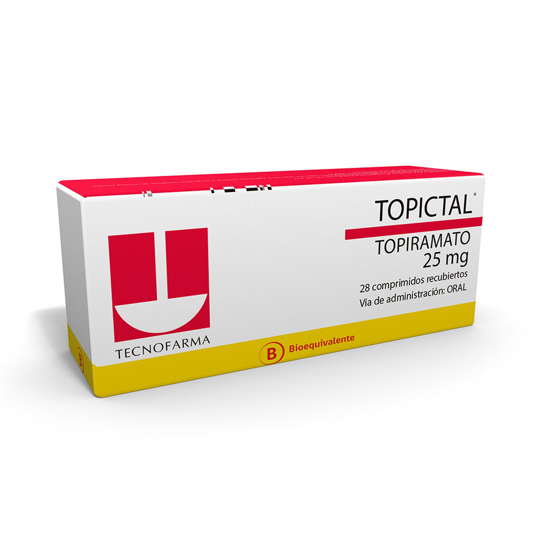 Topictal 25 mg x 28 Comprimidos Recubiertos, , large image number 0