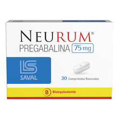 NEURUM Pregabalina 75 mg 30 comprimidos