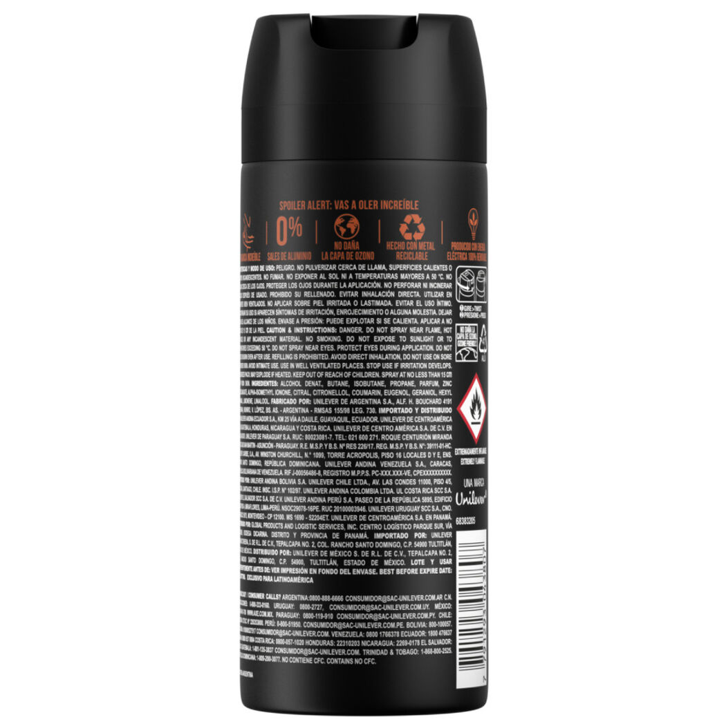 Desosdorante Axe Spray Musk Canela y Ambar 150 mL, , large image number 2
